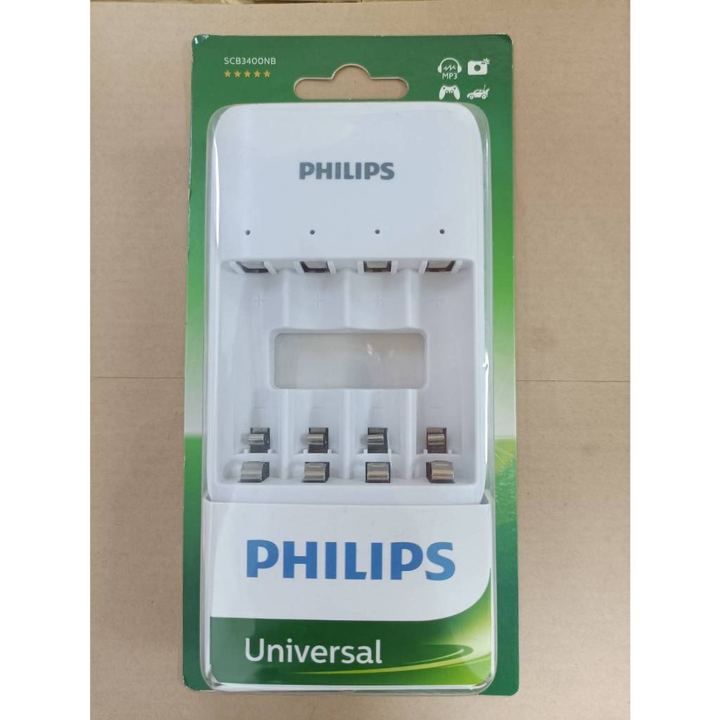 PHILIPS 飛利浦 USB 4槽低自放鎳氫充電器(3號或4號充電電池皆可使用)