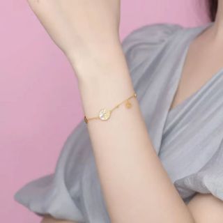 已過爐 大甲鎮瀾宮 招財 銅錢 好運 福氣 福到 手鍊 女款 鈦鋼 手鏈