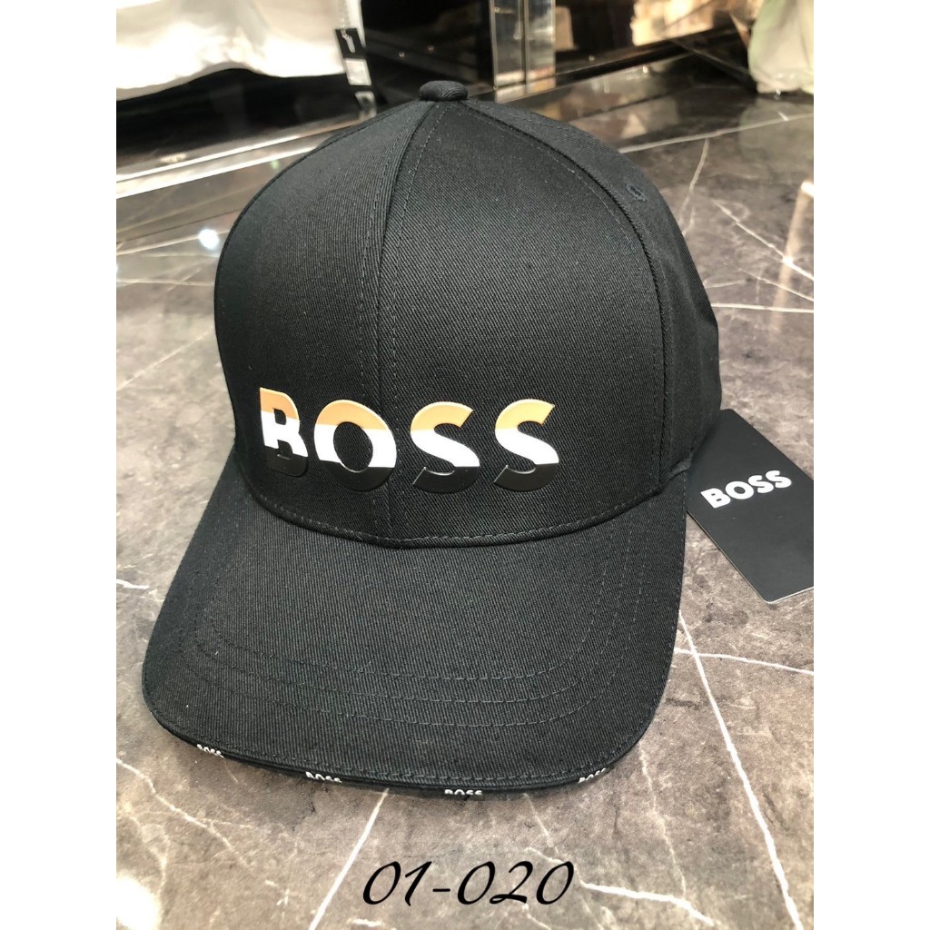 高雄凡賽斯歐洲精品 HUGO BOSS BOSS 立體三色字體LOGO 黑色 帽子 棒球帽 鴨舌帽