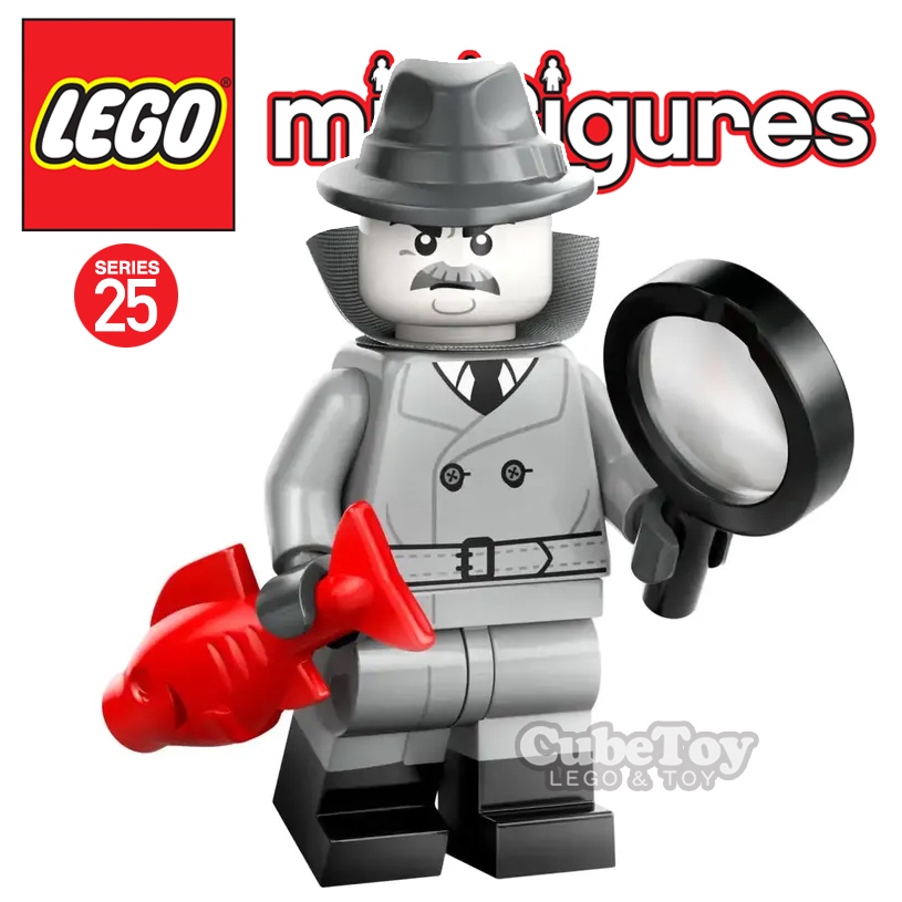 【CubeToy】樂高 71045 人偶包 25代 1 黑色電影偵探 / 放大鏡 - LEGO Minifigures
