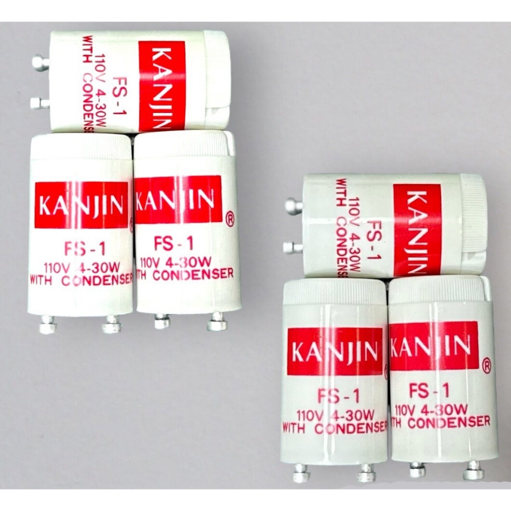 KANJIN 點燈器 啟動器 FS-1P 一袋4入裝 // 日光燈管點燈器  ※變電器110V ※傳統燈管