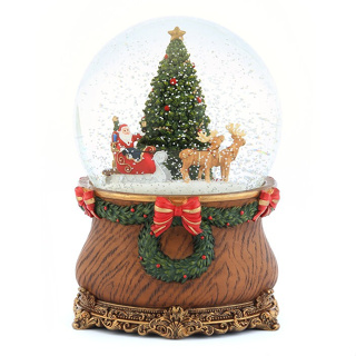 JARLL讚爾藝術~聖誕雪中奇緣 聖誕 水晶球音樂盒(GG54062)【天使愛美麗】聖誕節 交換禮物 (現貨+預購)
