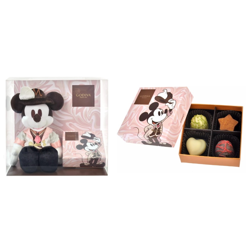 【日本空運預購】日本迪士尼商店 【GODIVA】聯名 情人節 米奇玩偶巧克力組  DISNEY VALENTINE