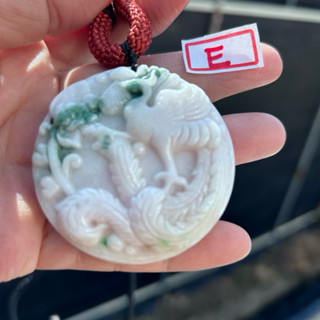 臺灣現貨 鳳凰吉祥如意平安 雙面雕刻 天然翡翠A貨 飄花 帶陽綠 紫羅蘭 春帶彩 緬甸玉鳳凰雕刻墜 項鍊