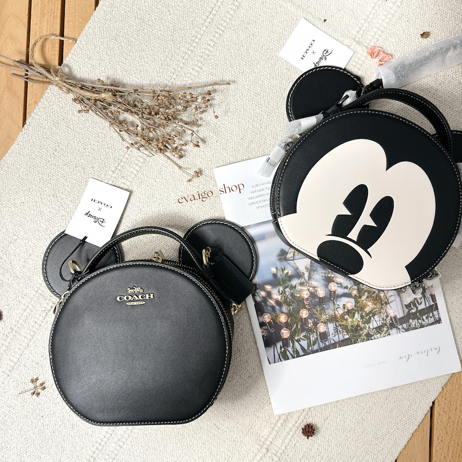 ✈️現貨🇺🇸i GO代購-Coach Disney 迪士尼系列 米奇造型圓包