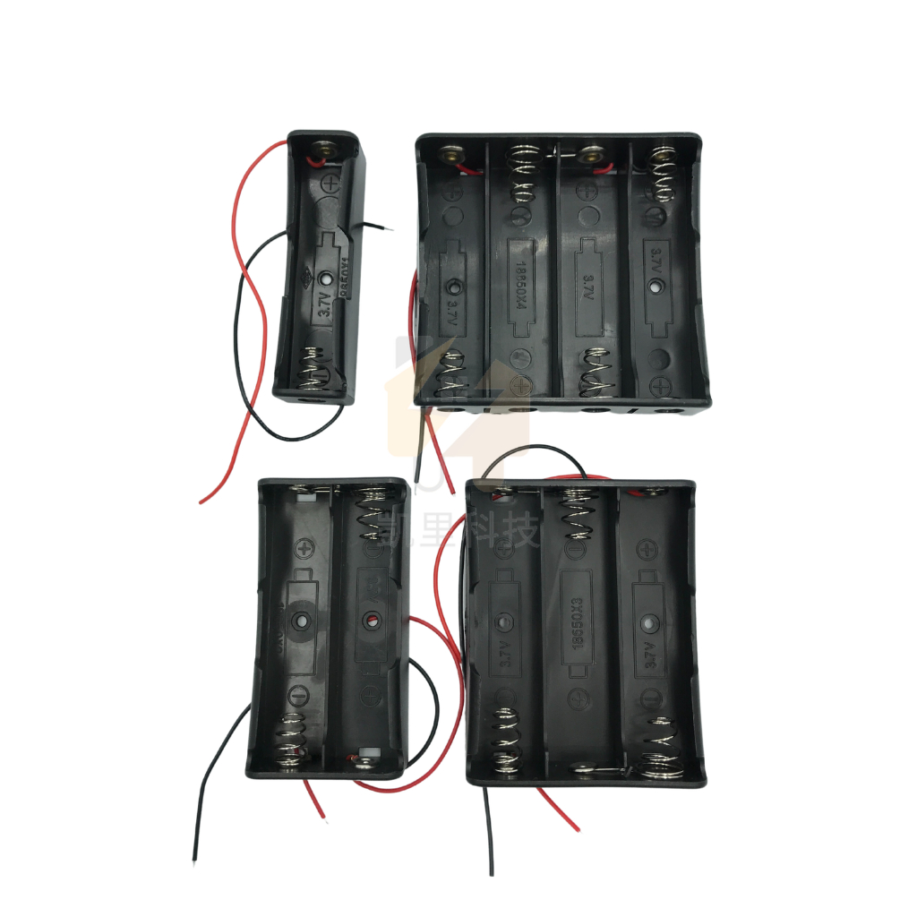 18650 鋰電池 電池盒 串聯 並聯 無蓋 1節 2節 3節 4節 紅黑線 DC公頭