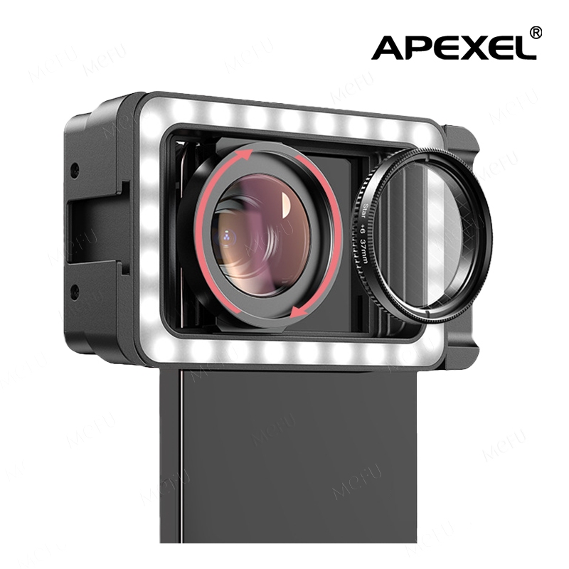 APEXEL 美睫美甲微距鏡 12.5X微距補光手機鏡頭 鏡頭 美甲拍照 夾式手機鏡頭 微距鏡頭 微距 微距鏡 鏡頭夾