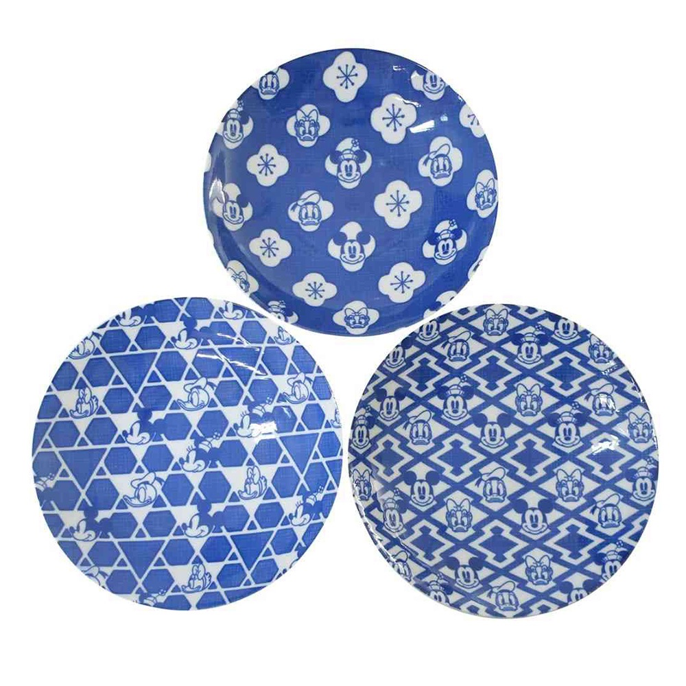 三鄉陶器 SANGO 日本製 迪士尼 米奇家族 陶瓷餐盤三件組 21.5cm 日式風格 NT29288