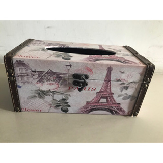 歐風木製衛生紙盒（巴黎鐵塔）