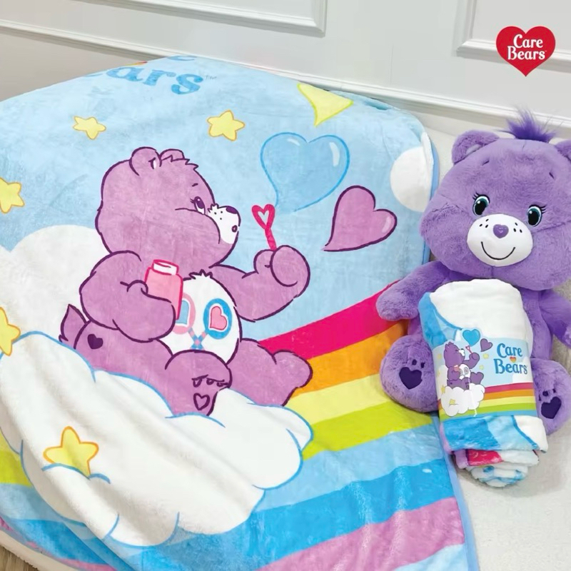 泰國🇹🇭 Care Bears 🐻熊熊毛毯 彩虹熊 小被子 預購