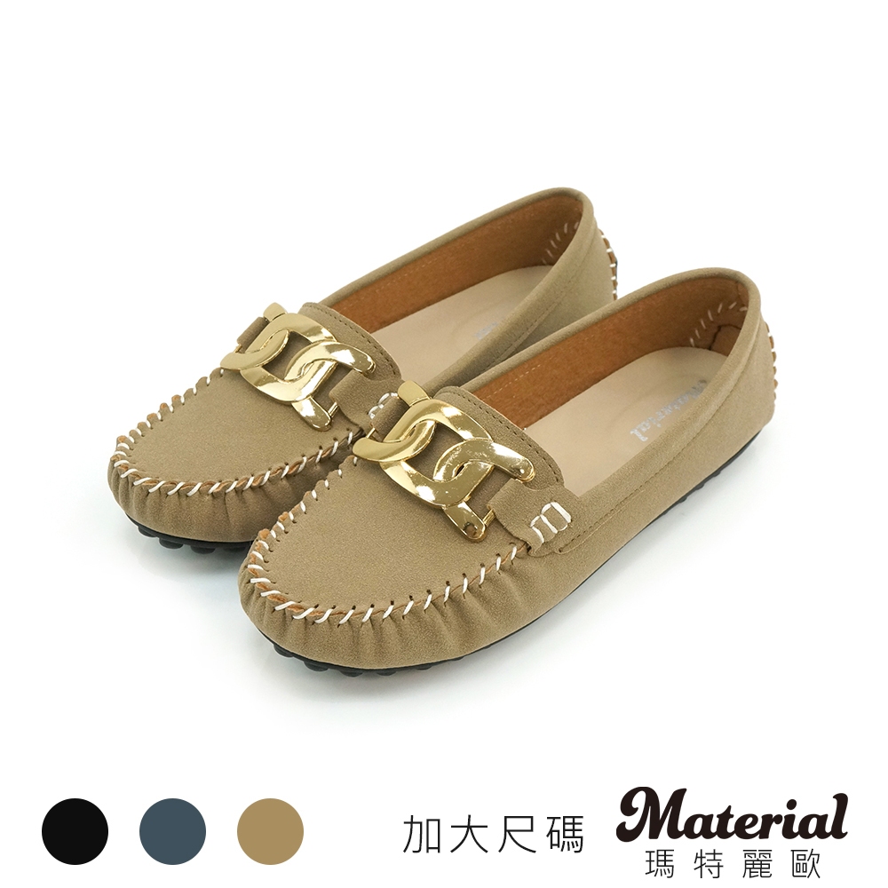 Material瑪特麗歐 懶人鞋 MIT加大尺碼時髦百搭豆豆鞋 TG53046
