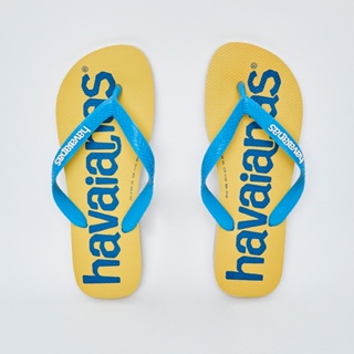 Havaianas Top Logomania 2 哈瓦仕 中性 黃藍 大LOGO 拖鞋 4145741-0121U