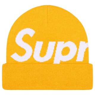 SUPREME FW23 BIG LOGO BEANIE 毛帽 / 針織帽 (金色) 化學原宿