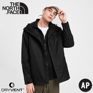 【The North Face 男 二件式DryVent刷毛外套《黑》】4NCL/透氣防風耐磨/夾克/風雨衣/悠遊山水