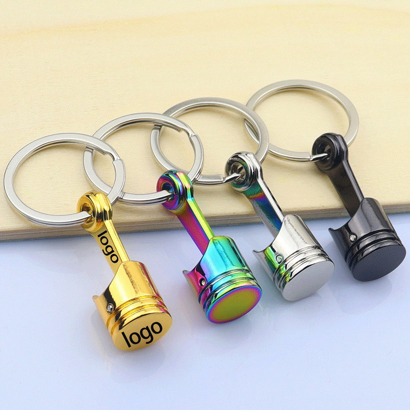 (安勝車品)台灣現貨 發動機活塞鑰匙圈 飾品 掛件 汽車鑰匙 汽車改裝避震器鑰匙 金屬鑰匙扣