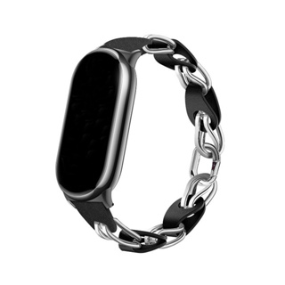 轉賣 小米手環8 鏤空金屬錶帶 手環 手鏈（黑銀）