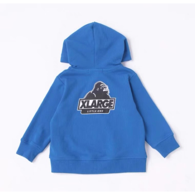(全新）日本正品潮牌童裝X-Large 大猩猩 xlarge藍色連帽外套110
