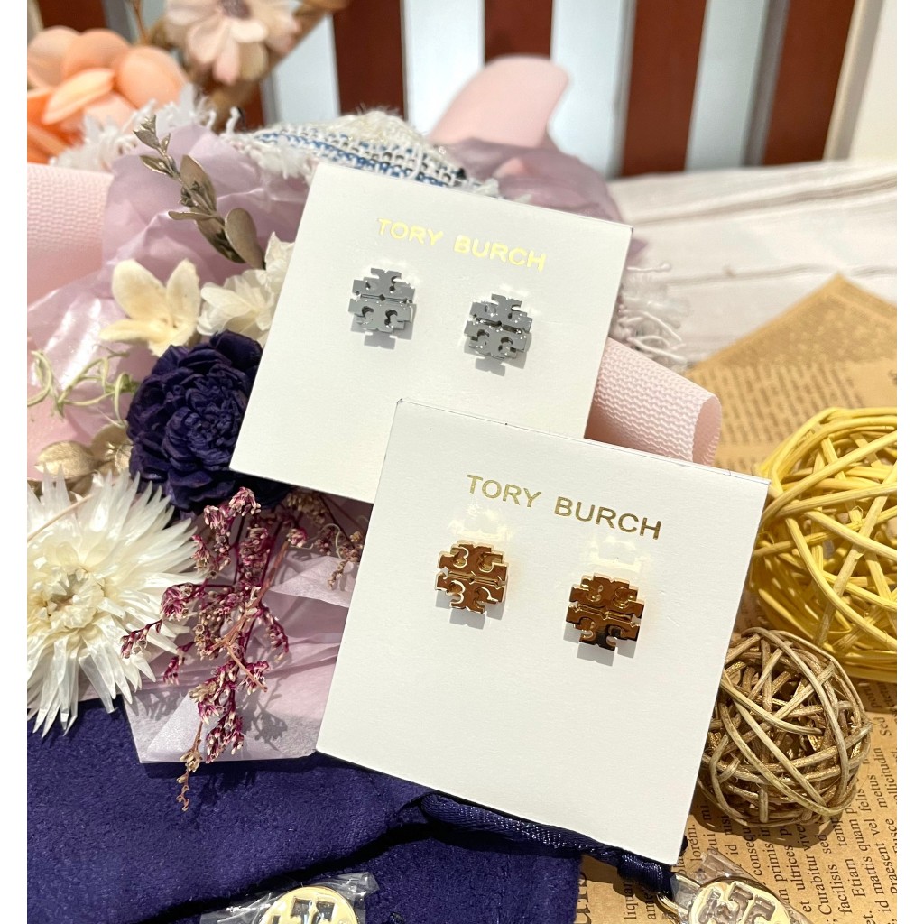 《Tory Burch》TB  53355 logo耳針 耳環