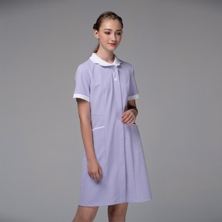 paqqo 女護理師/護士洋裝 醫護制服｜抗靜電輕便花瓣領短袖洋裝-TE系列(3色) MIT台灣製造 診所醫院工作服
