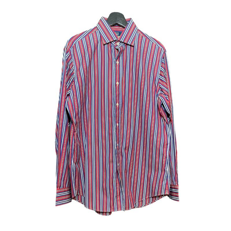 顛復古⚡️ Polo Ralph Lauren紅藍色系條紋長袖襯衫❤️古著男女皆可F0109017