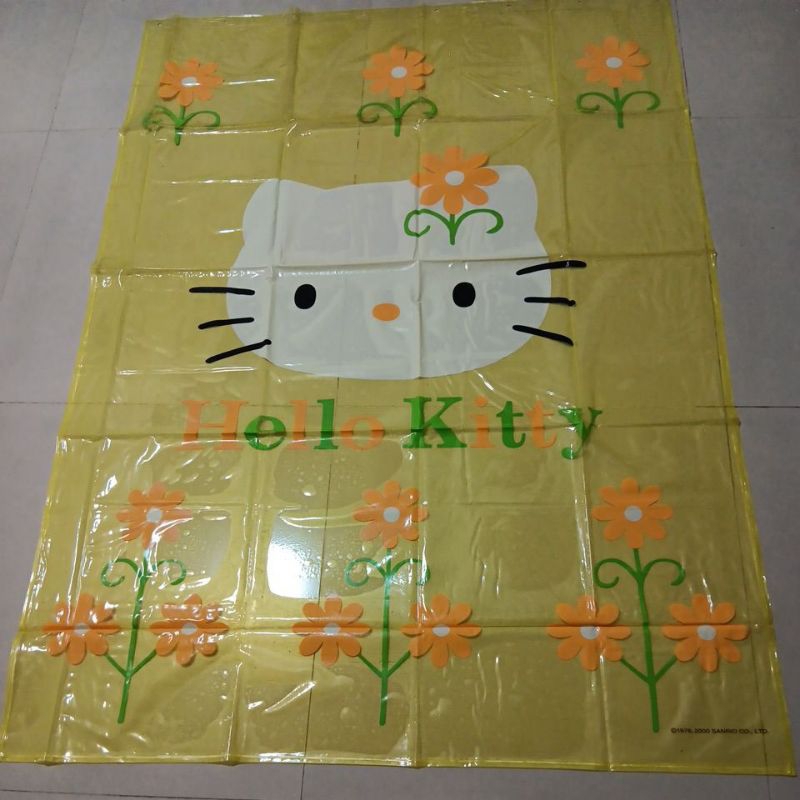早期2000年全新的 日本製 Hello Kitty浴簾 桌巾 隔屏 窗簾 可愛壁飾 野餐墊 地墊 窗簾門簾 家具裝飾