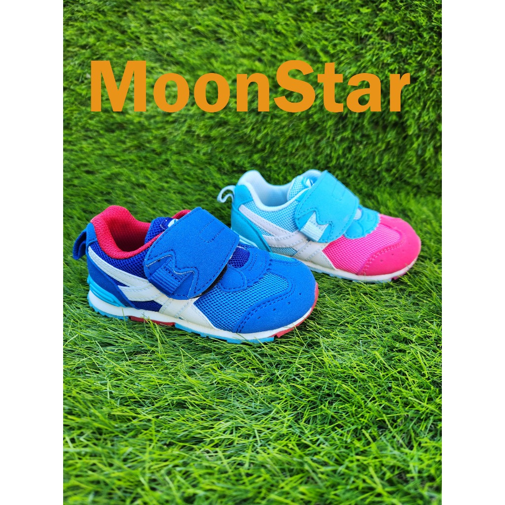 *十隻爪子童鞋*日本Moonstar月星機能童鞋HI系列2E寬楦粉藍or寶藍學步鞋  男女寶寶皆可呦  最後幾雙出清囉