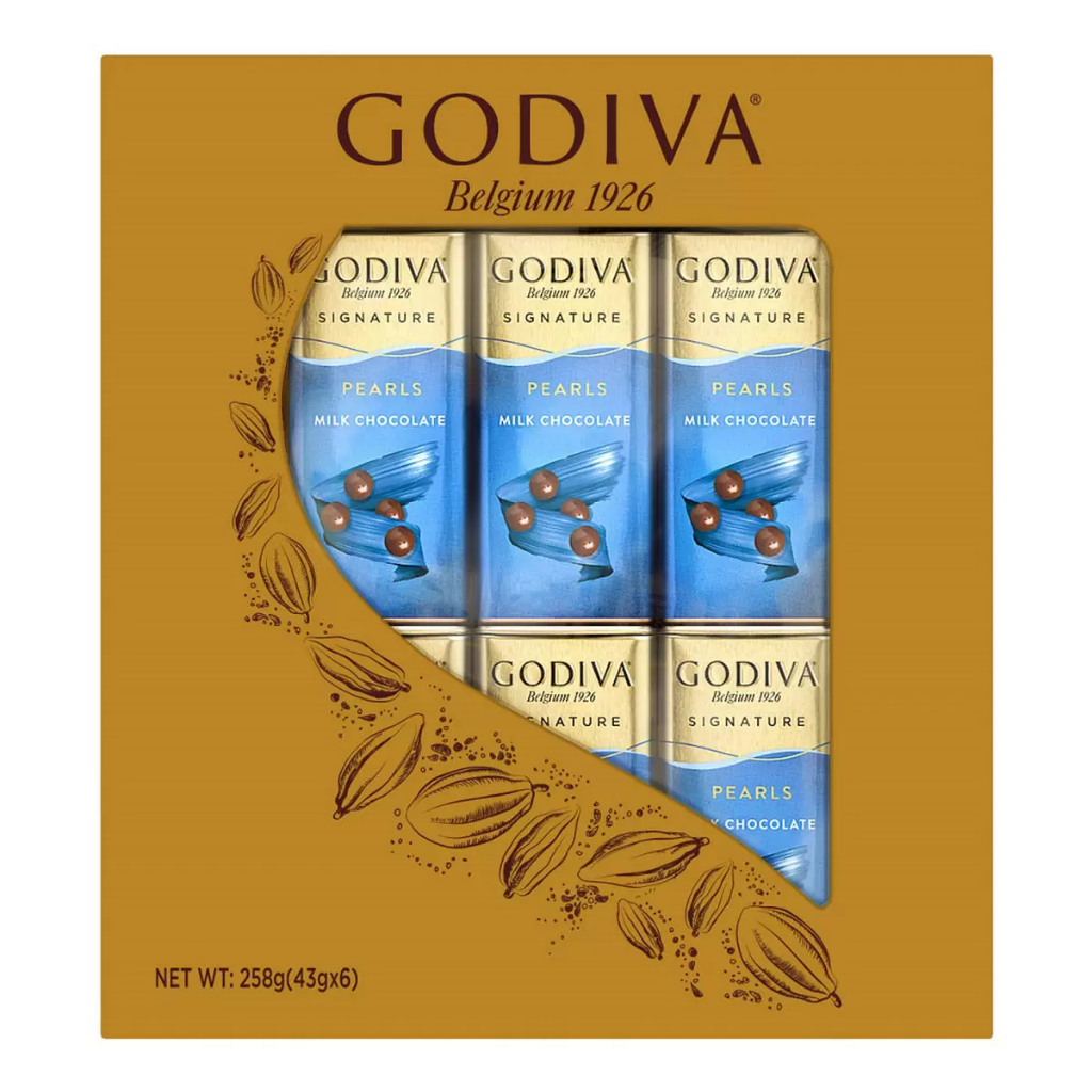 【Costco好市多】GODIVA 歌帝梵 牛奶巧克力豆 43公克 X 6入 / 盒 代購 黑鑽卡 最低價 過年 情人節