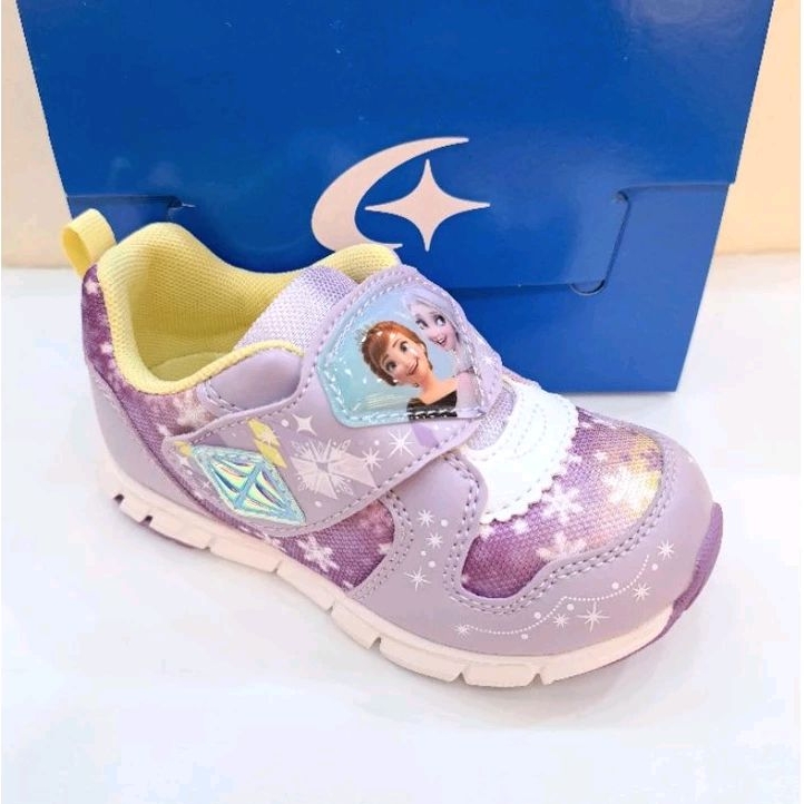moonstar 女童2E寬楦迪士尼冰雪奇緣運動鞋 13291