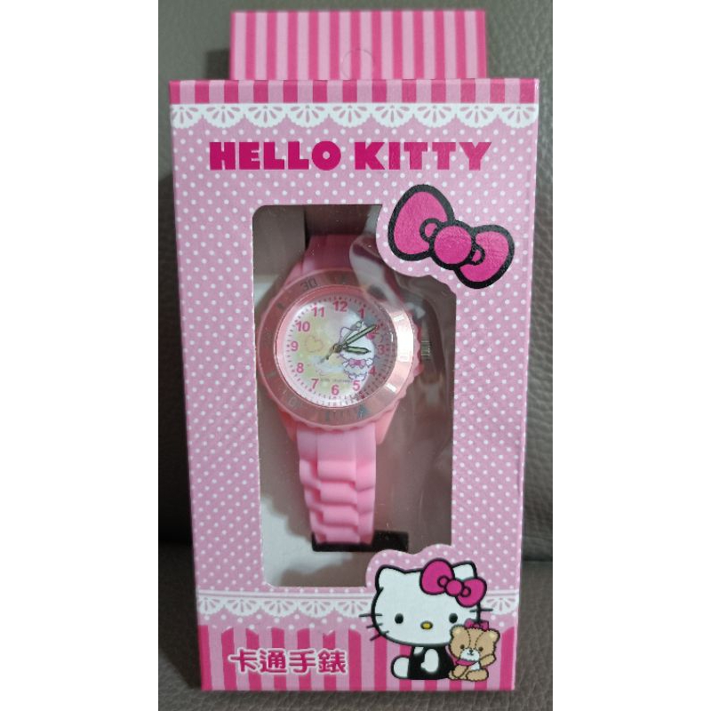 * 降價出清 三麗鷗 Hello Kitty 凱蒂貓 粉色 塑膠 卡通 兒童 手錶
