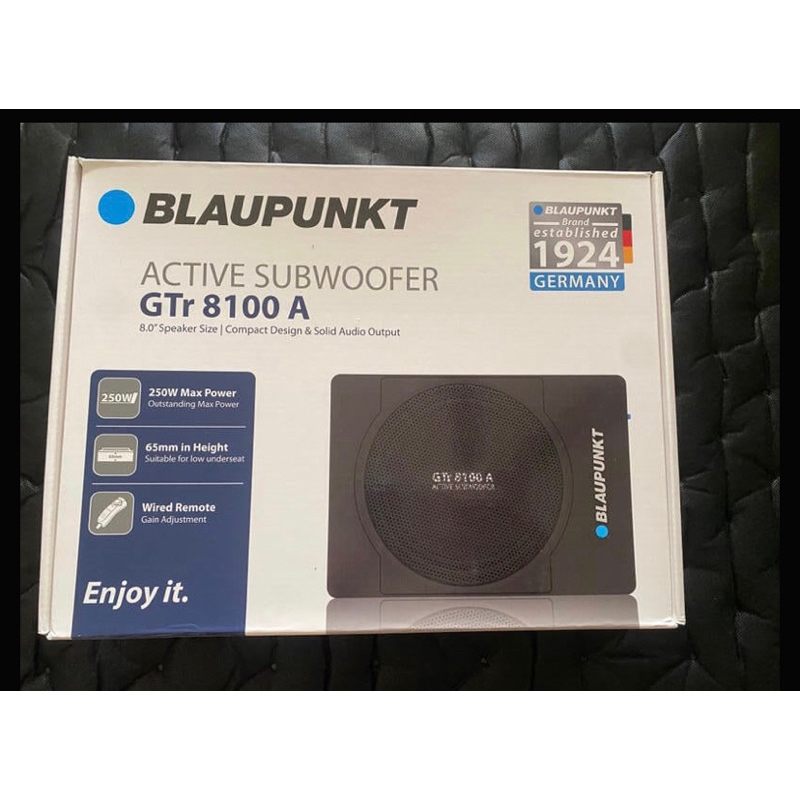 現貨德國藍點 BLAUPUNKT GTr-8100A薄型主動式重低音喇叭 藍點130A改款
