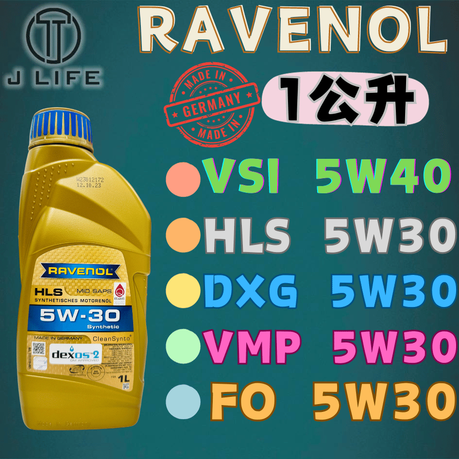 【現貨】快速出貨 RAVENOL  FO HLS VSI DXG VMP  5W30  5W40 德國製 1L 平行輸入