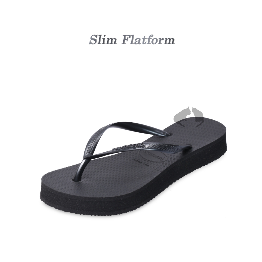 havaianas Slim Flatform 小厚底𝟮.𝟱𝗰𝗺 黑 女款 鬆糕鞋 高跟 厚底鞋-阿法.伊恩納斯 哈瓦仕