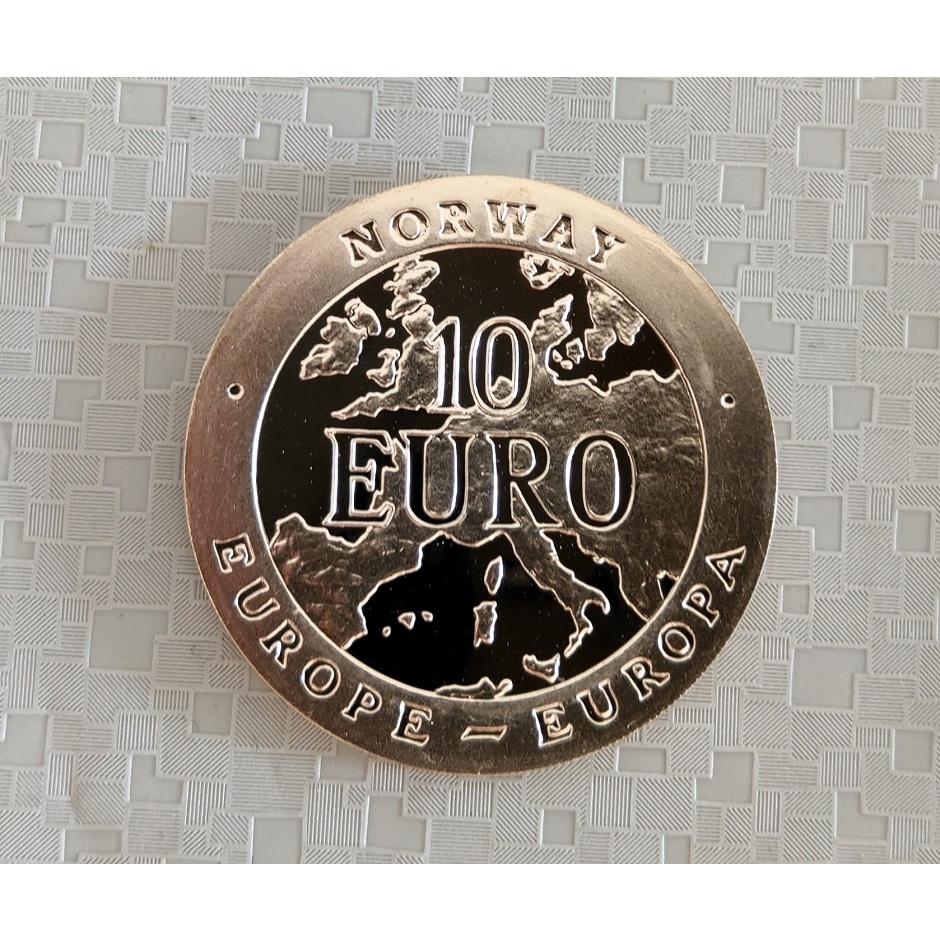 挪威 北海小英雄 海盜船 10 EURO 紀念幣