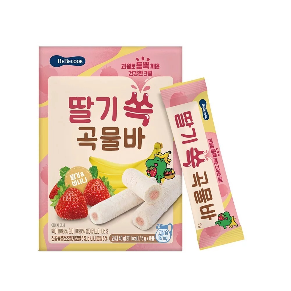 BEBECOOK 寶膳 幼兒水果酥酥捲-草莓香蕉 40g (BEC030)