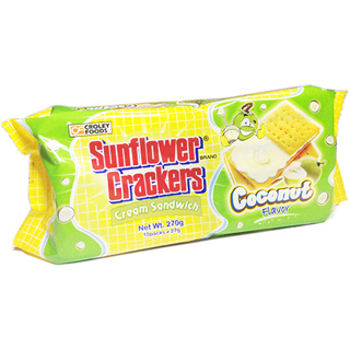 【Eileen小舖】菲律賓 Sunflower Crackers 椰子夾心餅乾 零食 餅乾 休閒零食 夾心餅乾