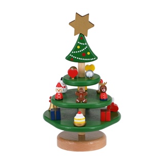 【YU Living】日本進口 MARK'S木製層架聖誕樹擺飾 高23cm 收納擺飾 擺件(綠色) [折扣碼現折]