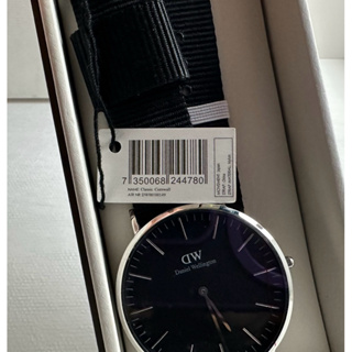 Daniel Wellington DW手錶 40mm 不鏽鋼錶殼 帆布錶帶 石英錶 生活防水