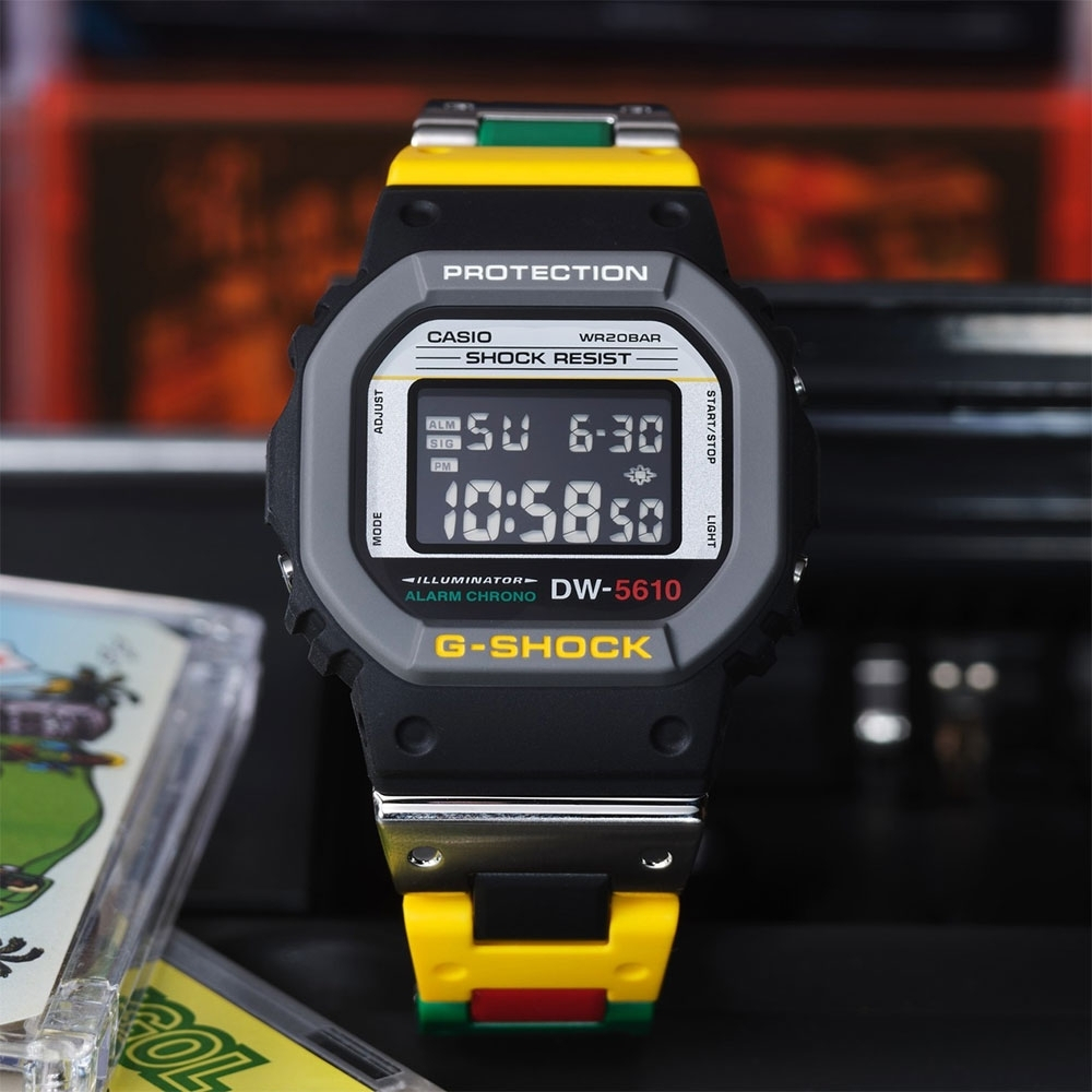 CASIO 卡西歐 G-SHOCK 復古錄音帶系列 經典指針數位錶  DW-5610MT-1