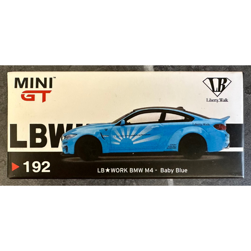 Mini Gt 192 BMW 寶馬 LB WORK M4 baby blue 水藍 模型車 模型