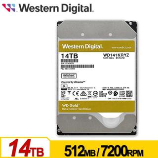 【含稅公司貨】WD 威騰 金標 14TB 3.5吋企業級硬碟 彩盒裝 WD142KRYZ