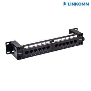 【LINKOMM】12Port 1U 10吋 CAT.6 壁掛式 網路 跳線面板 RJ45 Patch Panel 弱電