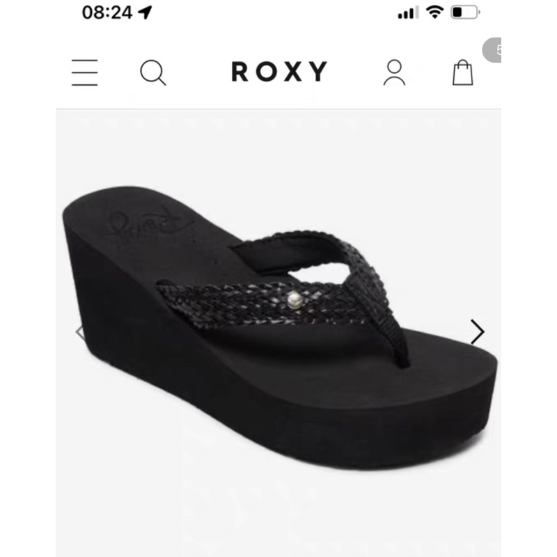 ROXY新款 黑色 防滑高跟涼鞋 拖鞋 坡跟鞋