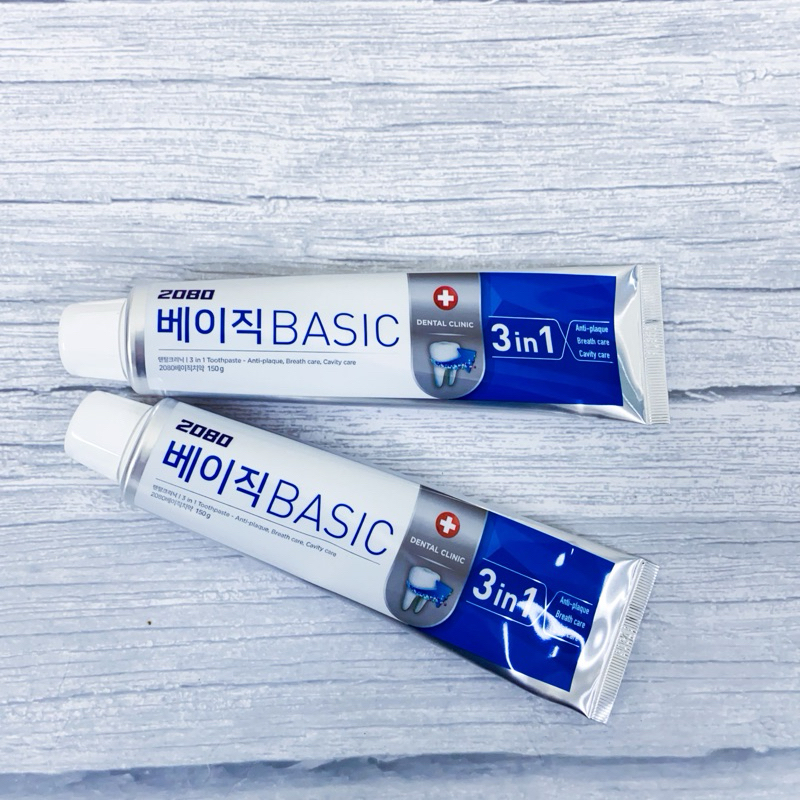 現貨 韓國 2080 BASIC 3合1全效護理牙膏 牙膏 牙齒 清潔 三合一 150g