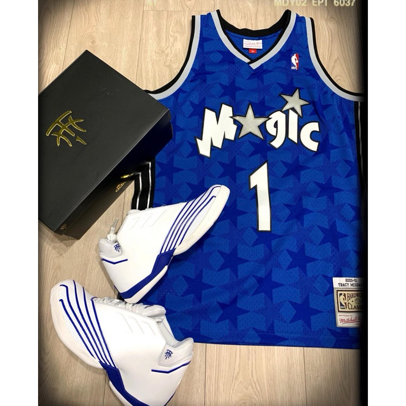 （全新）Adidas T-mac2 restomod  white royal 魔術 白 US:8.5(26.5cm)