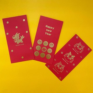 AHUA阿華有事嗎 阿華獨家訂製 2024 龍年限定紅包袋 3入/包 D0016 新年過年春節 燙金紅包袋