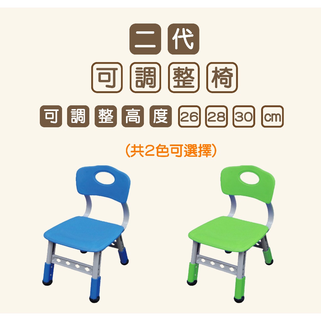 【二代可調整椅 ⚠️微瑕疵(請參考賣場圖片)】兒童傢俱、幼兒傢俱、家具、桌子、椅子、課桌椅、彩色、成長