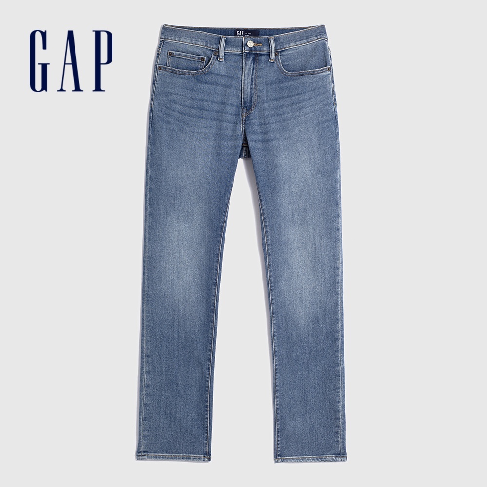 Gap 男裝 直筒牛仔褲-淺藍色(728702)