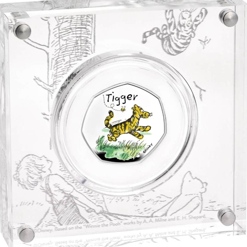 跳跳虎 95週年 英國銀幣 小熊維尼 官方紀念幣 古典維尼 迪士尼 虎年 硬幣 收藏品 生日禮物 送禮 老虎