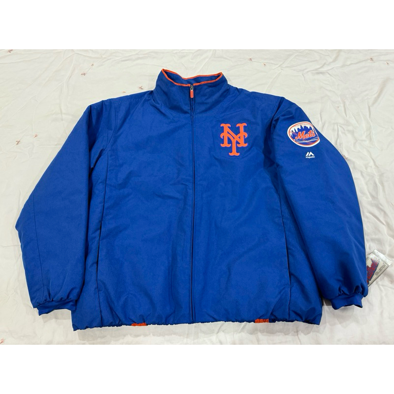 Majestic MLB New York Mets 大聯盟 紐約 大都會隊 球員版 Pro 實戰 電繡 棒球外套