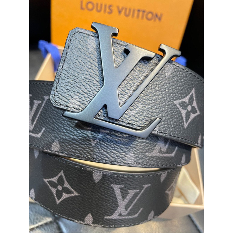 《 KAIS_精品 》正品 LOUIS VUITTON LV 黑頭 啞光 皮帶 雙面用 寬4 M0449T~ 現貨